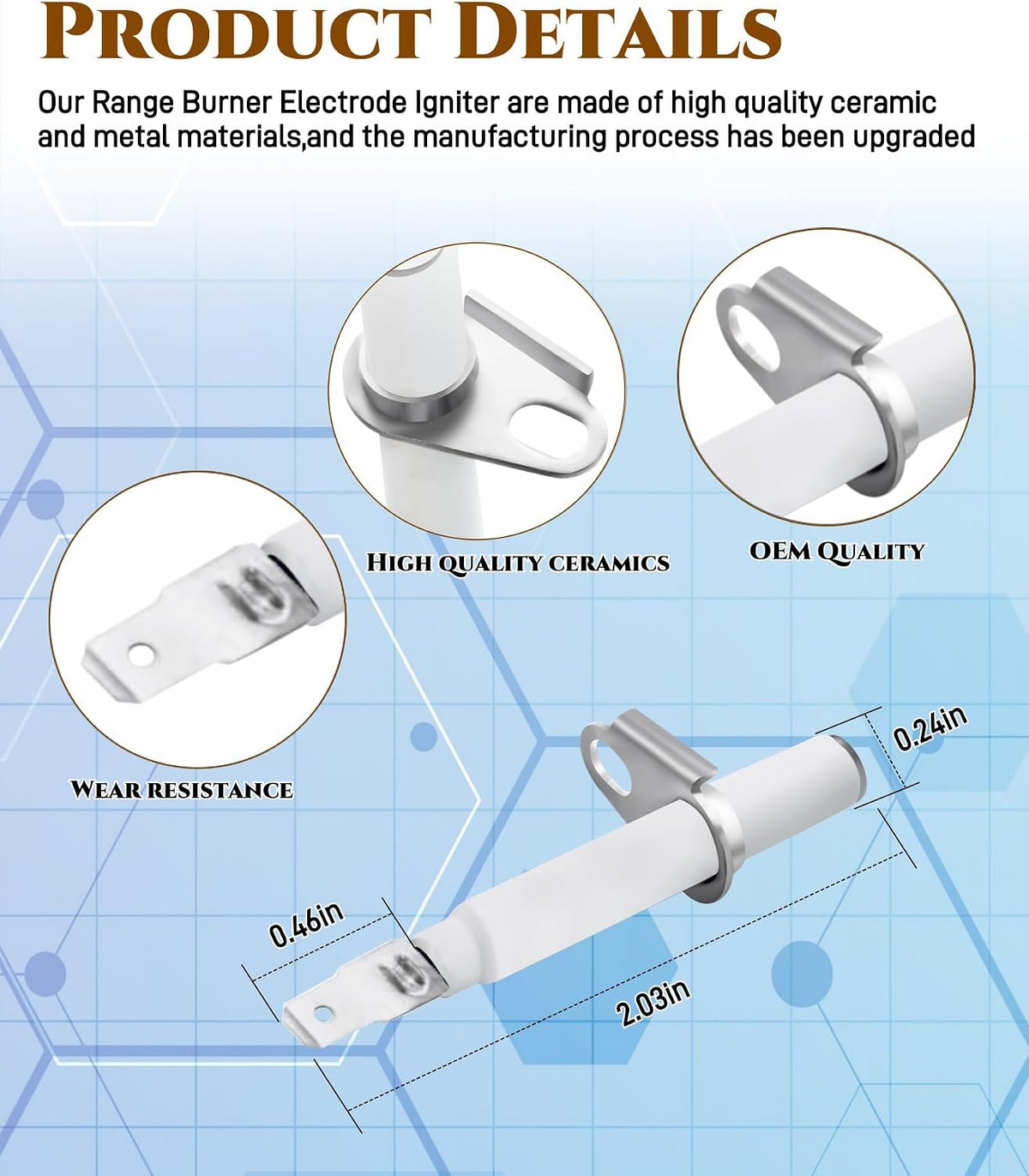 5 Pcs 00631633 Range Surface Burner Ignitor Replacement Parts