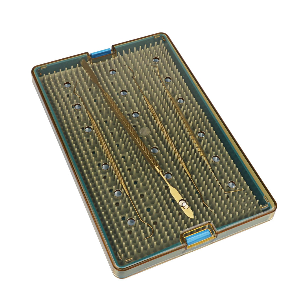 Plastic Autoclavable Instruments Storage Box S/M/L Size For Instruments Sterilization Tray Case with Silicone Mat (S