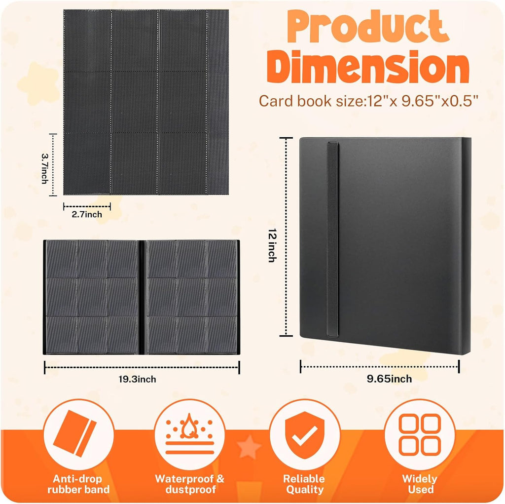 Card Binder, 9 Pocket Trading Card Album Folder,20 Pages, 360 Card Capacity Sports Card Binder, Premium Card Binders