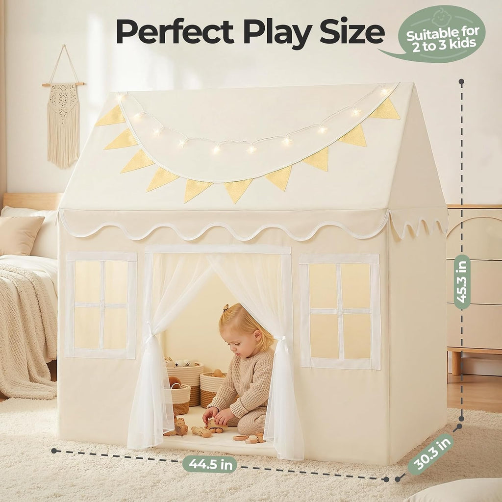 Kids Play Tent with Mat Princess Playhouse for Boy Girls, Toddler Tent Indoor for Kid Birthday Gift Toy, Play House
