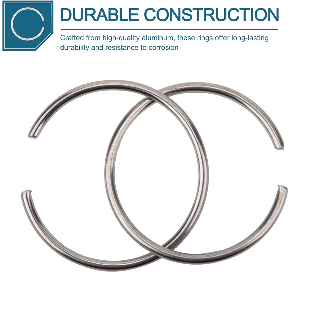 2 Pack Replacement 100100 Commercial Vacuum Cleaner Alluminum Wand Ring (2)