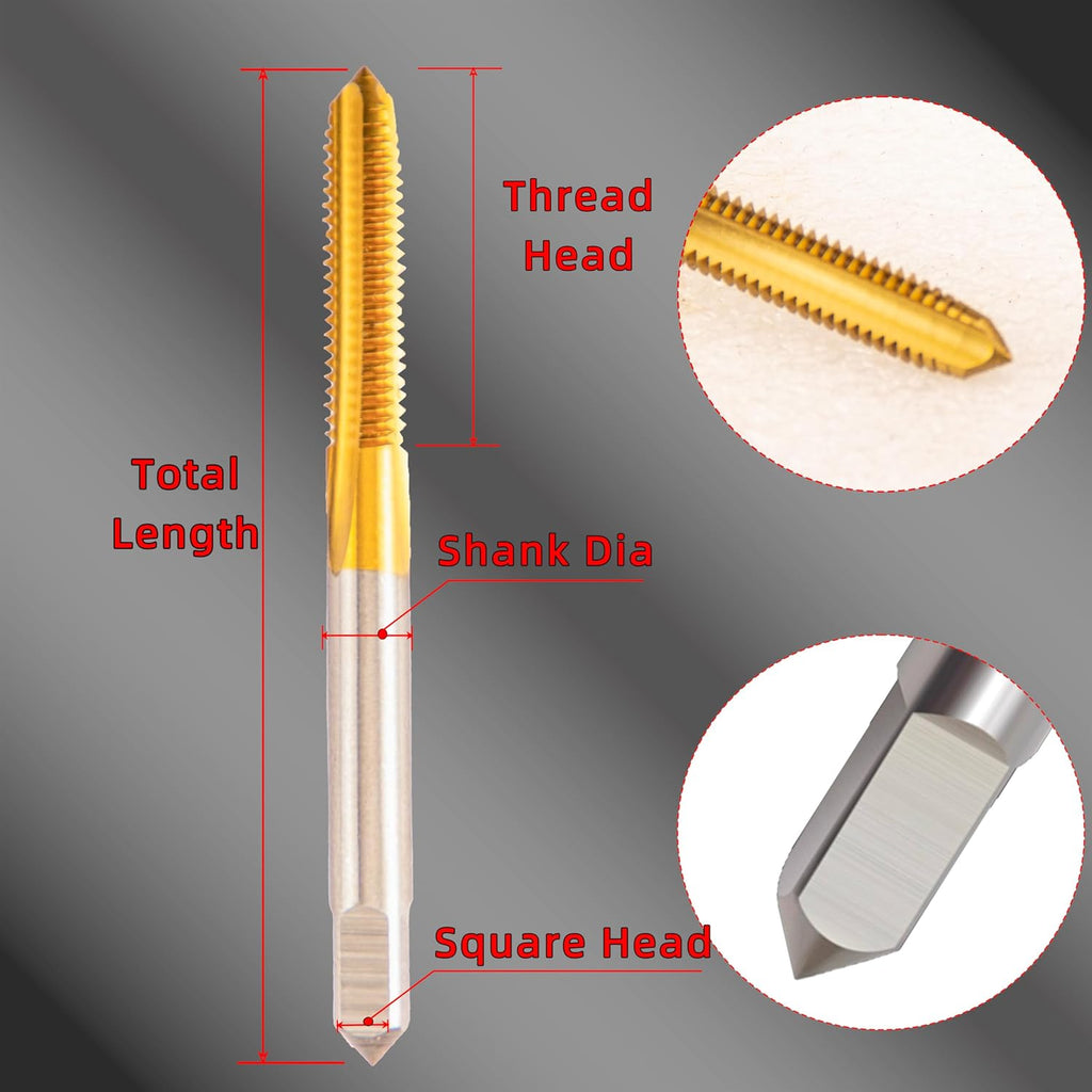 2 pcs M3X0.5 Thread Tap, M2 HSS M3 x 0.5 Machine Tap Right Hand