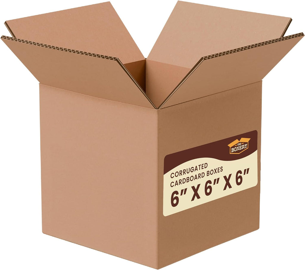 6"x6"x6" Corrugated Cardboard Boxes 25-Pack