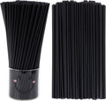 10.3" Disposable Plastic Drinking Straws, 500 Pack, Black