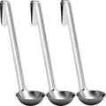 Super Sturdy, Ergonomic 1 Oz. Soup Ladle 3 Pk. Stainless Steel Ladles with Long Handles. Best Kitchen Accessories for