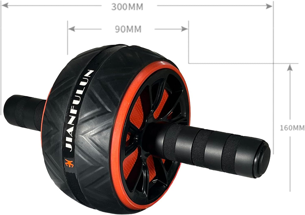 Ab Roller Wheel for Core & Abdominal Strength Workout - Portable Home Gym Exercise Equipment with Non-Slip Handles &