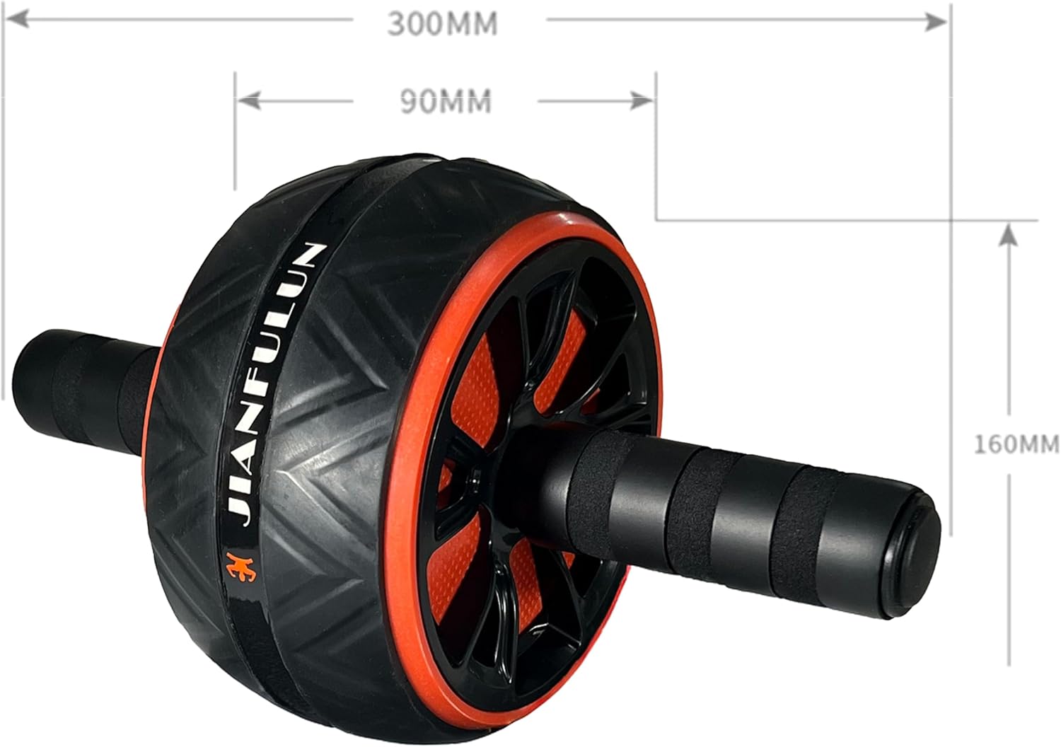 Ab Roller Wheel for Core & Abdominal Strength Workout - Portable Home Gym Exercise Equipment with Non-Slip Handles &