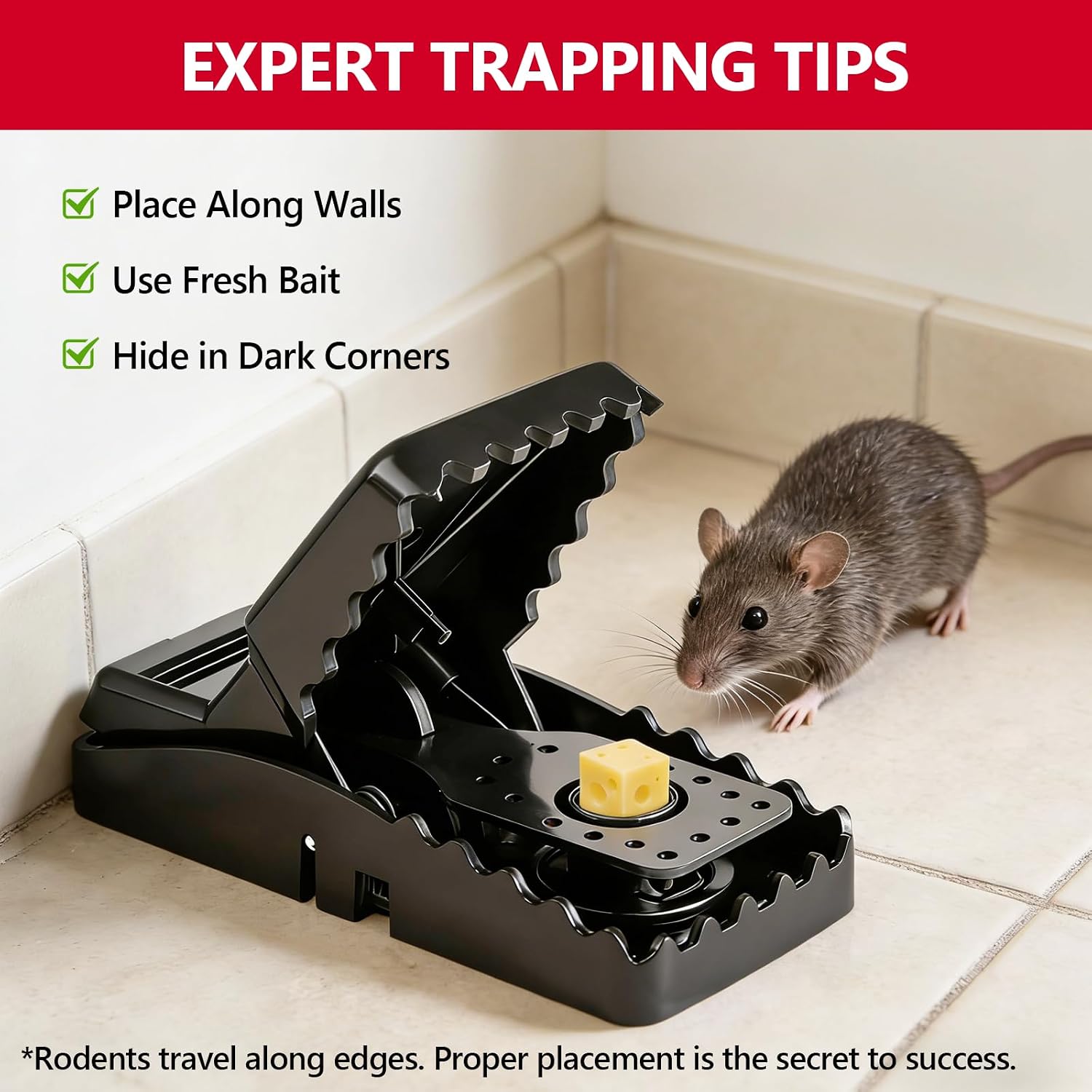 8 Pack Mouse Traps Indoor for Home, Mouse Trap for House Indoor Kill, Reusable Mice Traps, Small Rat Traps for Home