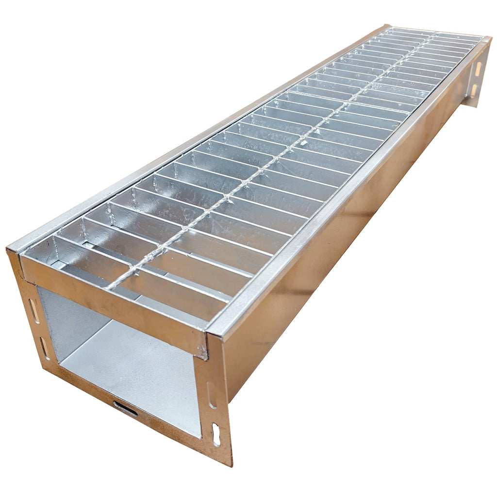 304 Stainless Steel Channel Drain and Grate 39.4x9x6 in
