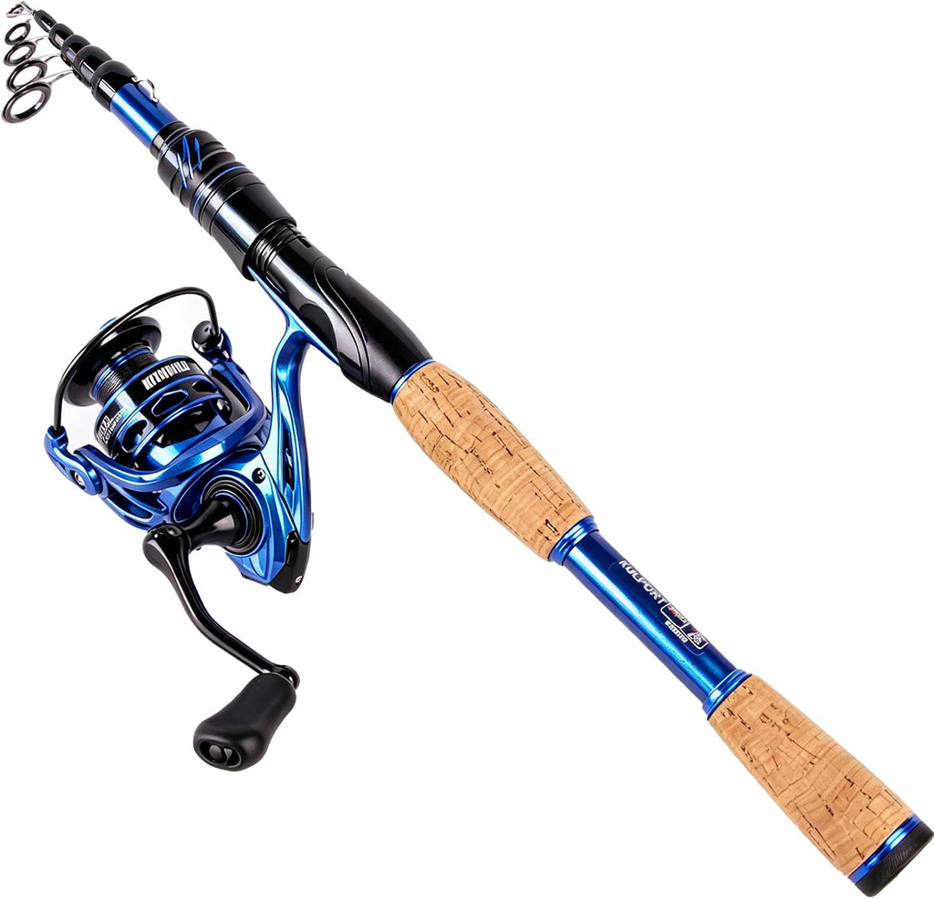 Telescopic Fishing Rod and Reel Combo | 30T Carbon Fiber Spinning Rod with 12+1BB Reel | Portable Lightweight Pole |