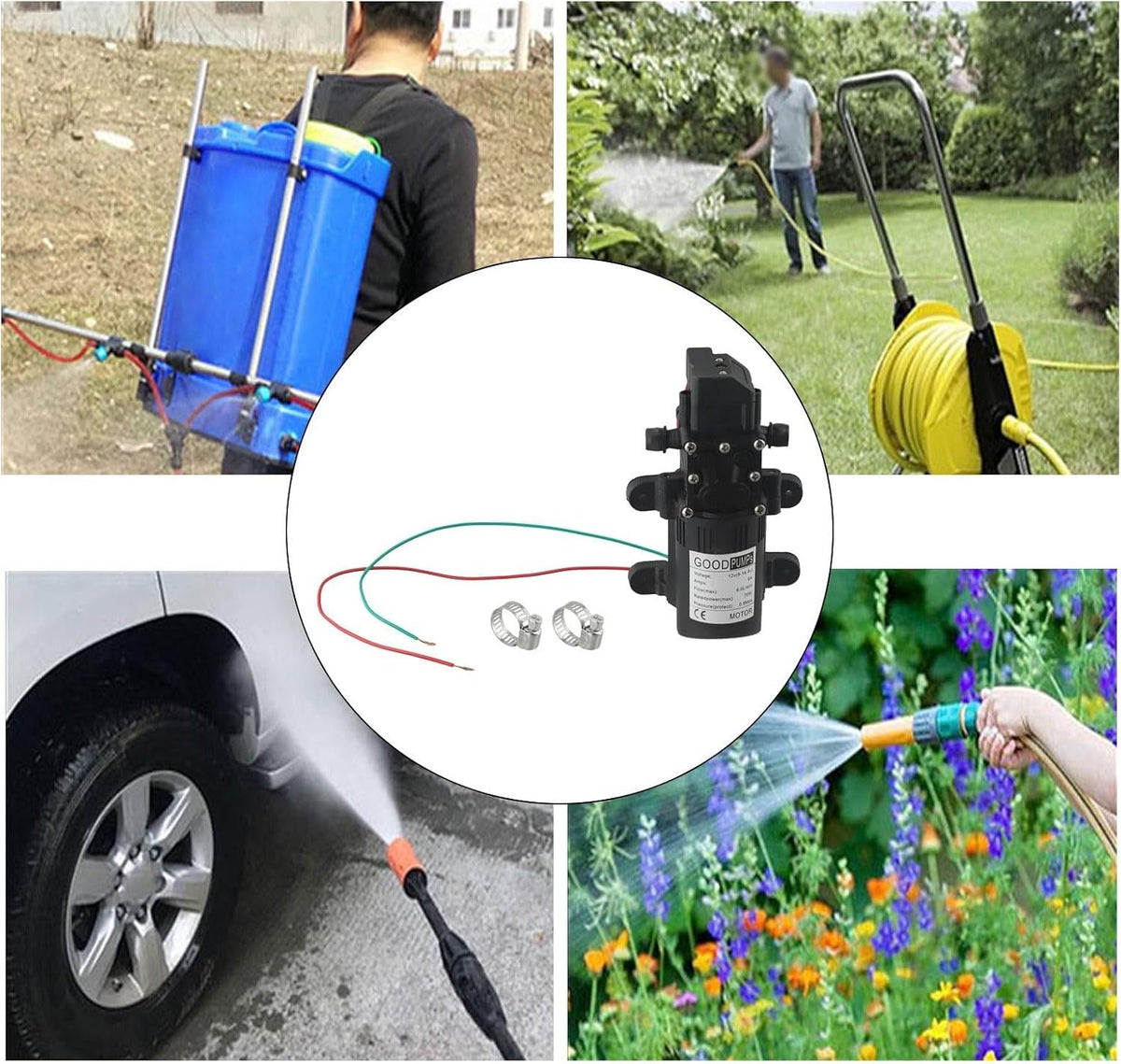 DC 12V Diaphragm Pump Adjustable Self Priming Sprayer Water Transfer Pump