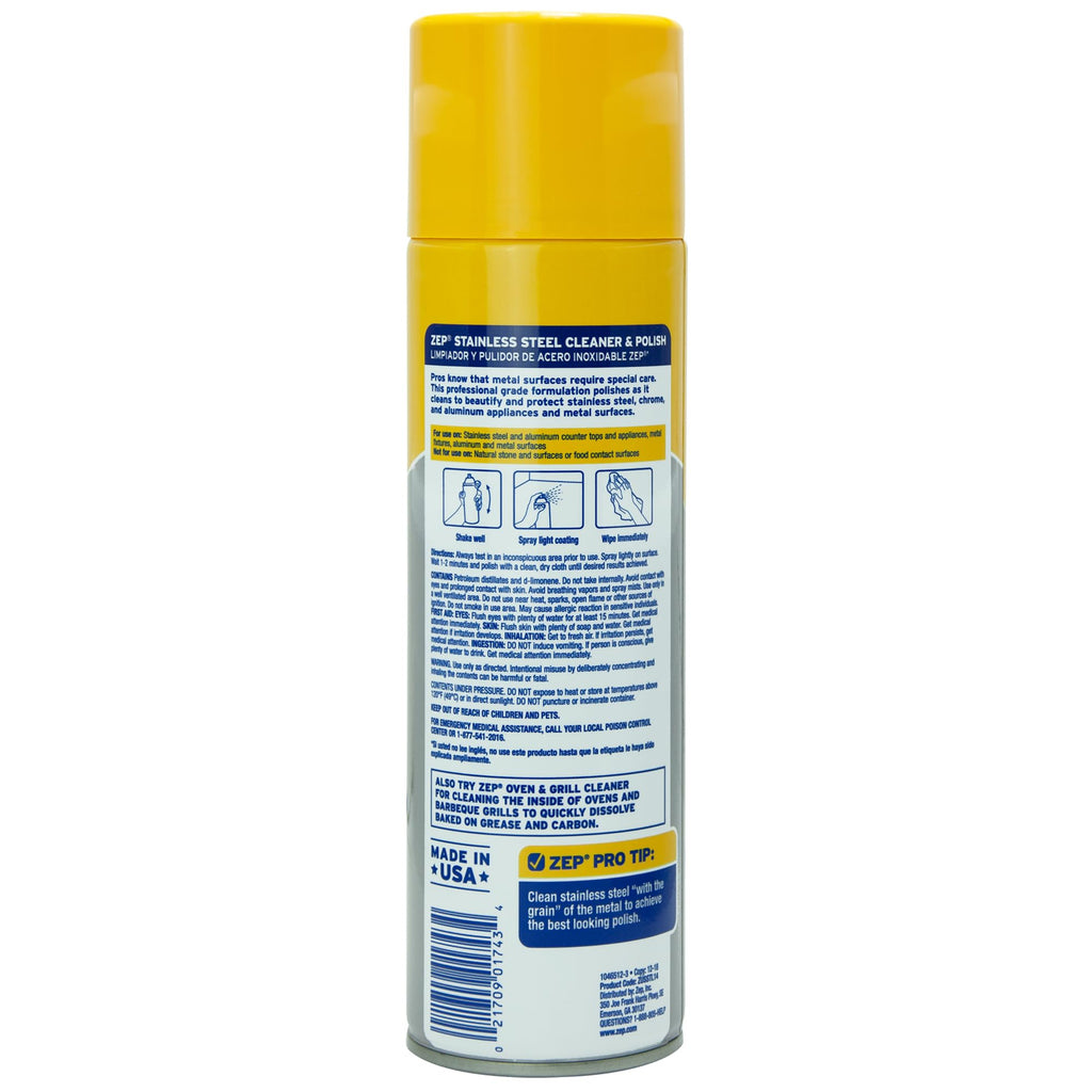 Stainless Steel Cleaner & Polish - 14 oz (2 Pack) & Microfiber Rag