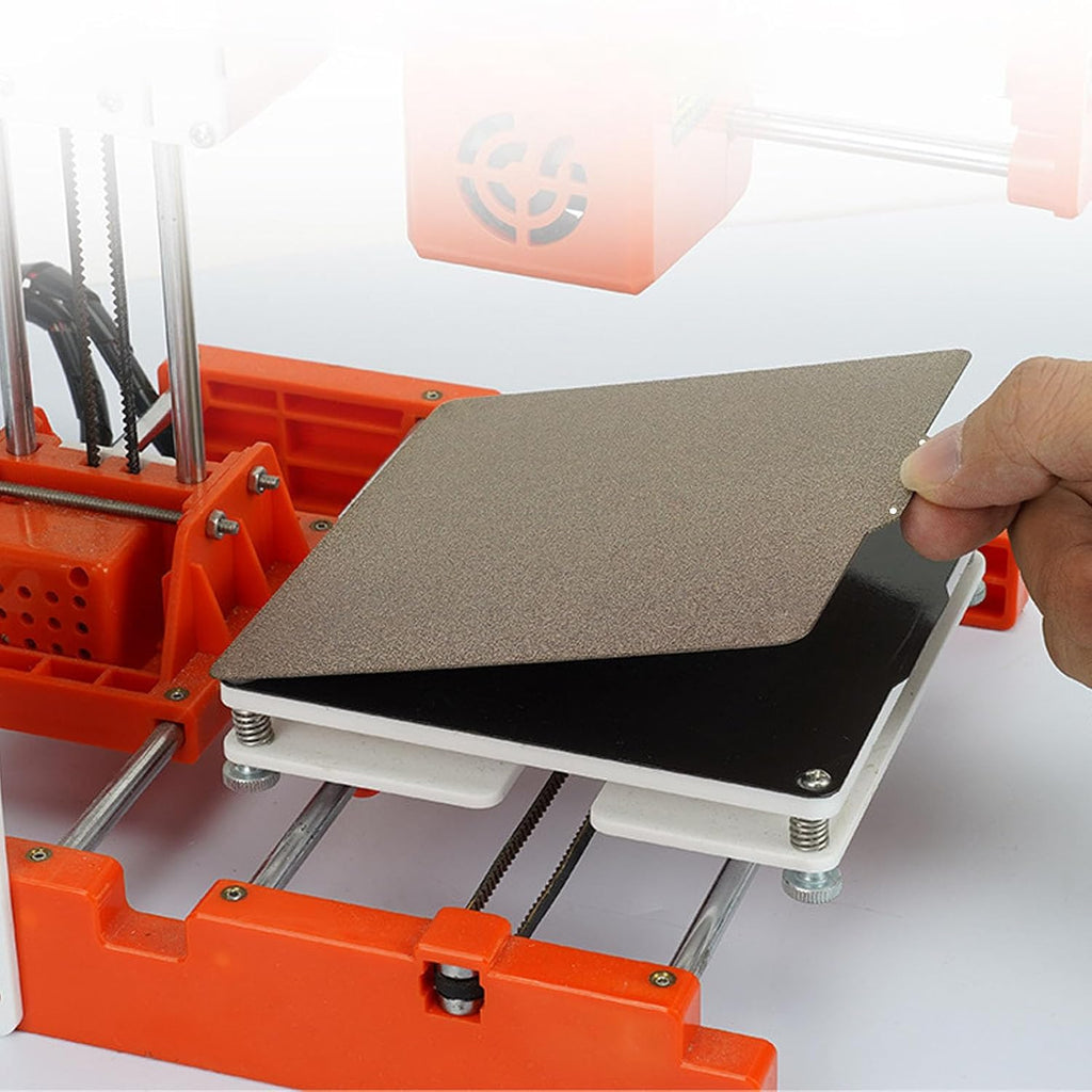 Double Sided Textured PEI Sheet, 120x120mm PEI Spring Steel Sheet Flexible Print Build Plate Removable Surface