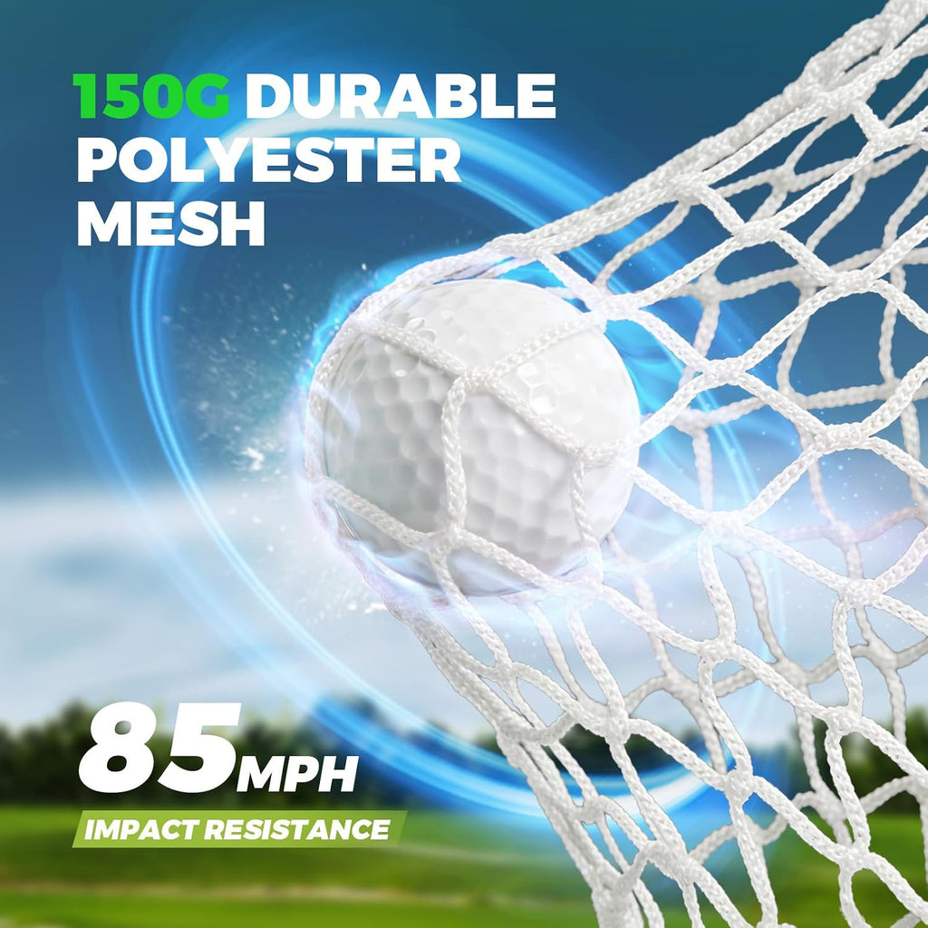 Golf Net 10x7FT All-in-One with Tri-Turf Practice Mat, Ball, Target & Carry Bag, Backyard & Indoor Outdoor Golf