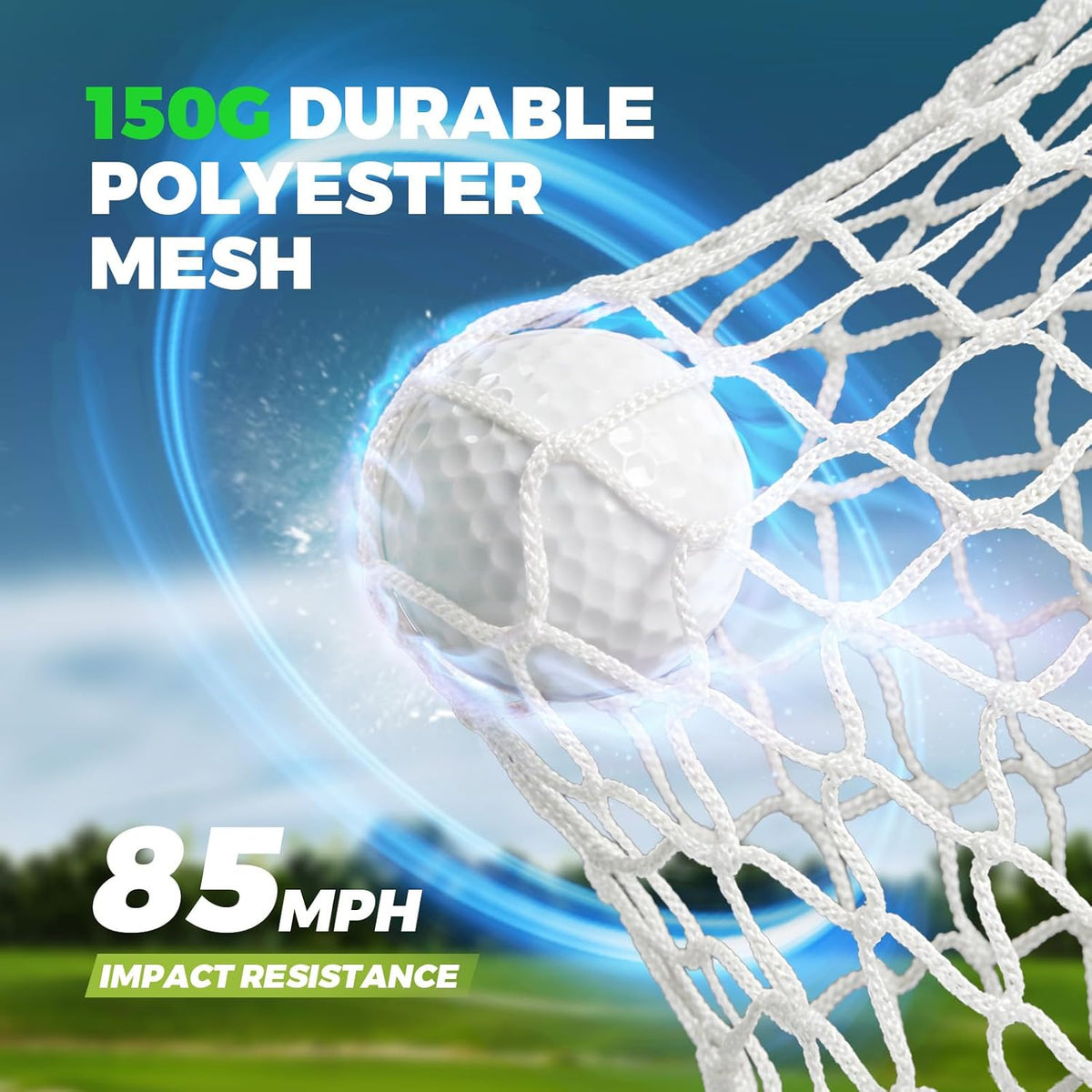 Golf Net 10x7FT All-in-One with Tri-Turf Practice Mat, Ball, Target & Carry Bag, Backyard & Indoor Outdoor Golf