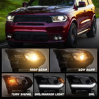Headlight Assembly Compatible with 2016-2020 Dodge Durango