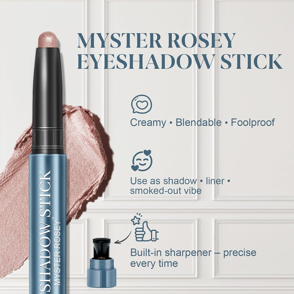 Cream Eyeshadow Stick, Waterproof Eye Shadow Sticks - 0.06oz