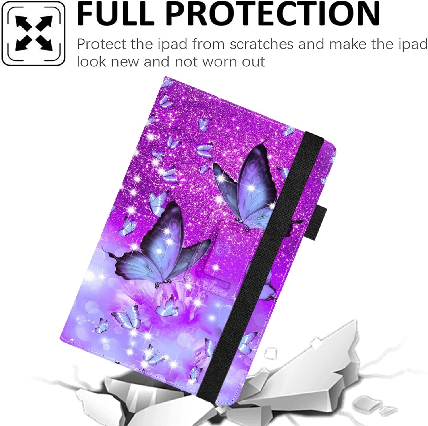 Universal 10 10.1 Inch Android Tablet Case,Slim Folding Stand Cover for All 9"-10.5" Touchscreen Tablet Case with