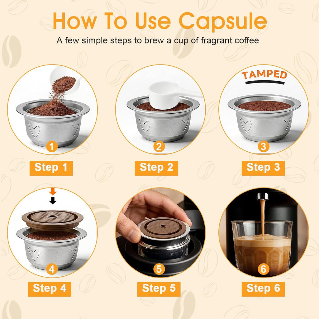 Reusable Coffee Pods for Nespresso Vertuo Pop, Next & Plus