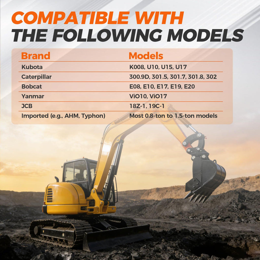 25mm Pin Quick Change Hitch for 0.8-1.8 Ton Mini Excavator