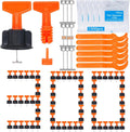 Tile Leveling System Kit,300pcs Reusable 1/16" Tile Leveler Spacers+1500pcs Cross-shaped Tile Spacers+6pcs