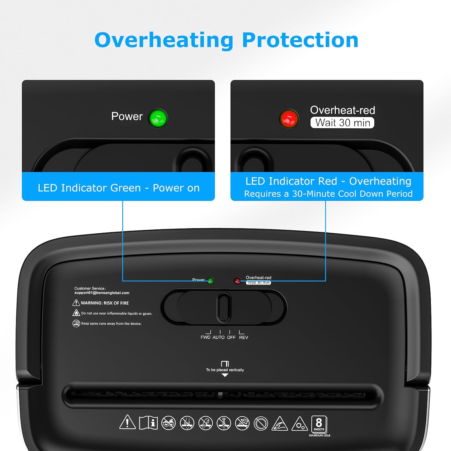 Shredder for Home Office, 4 Gallons 8-Sheet Cross Cut Credit Card Shredder, Small Paper Shredder for Home Use, High