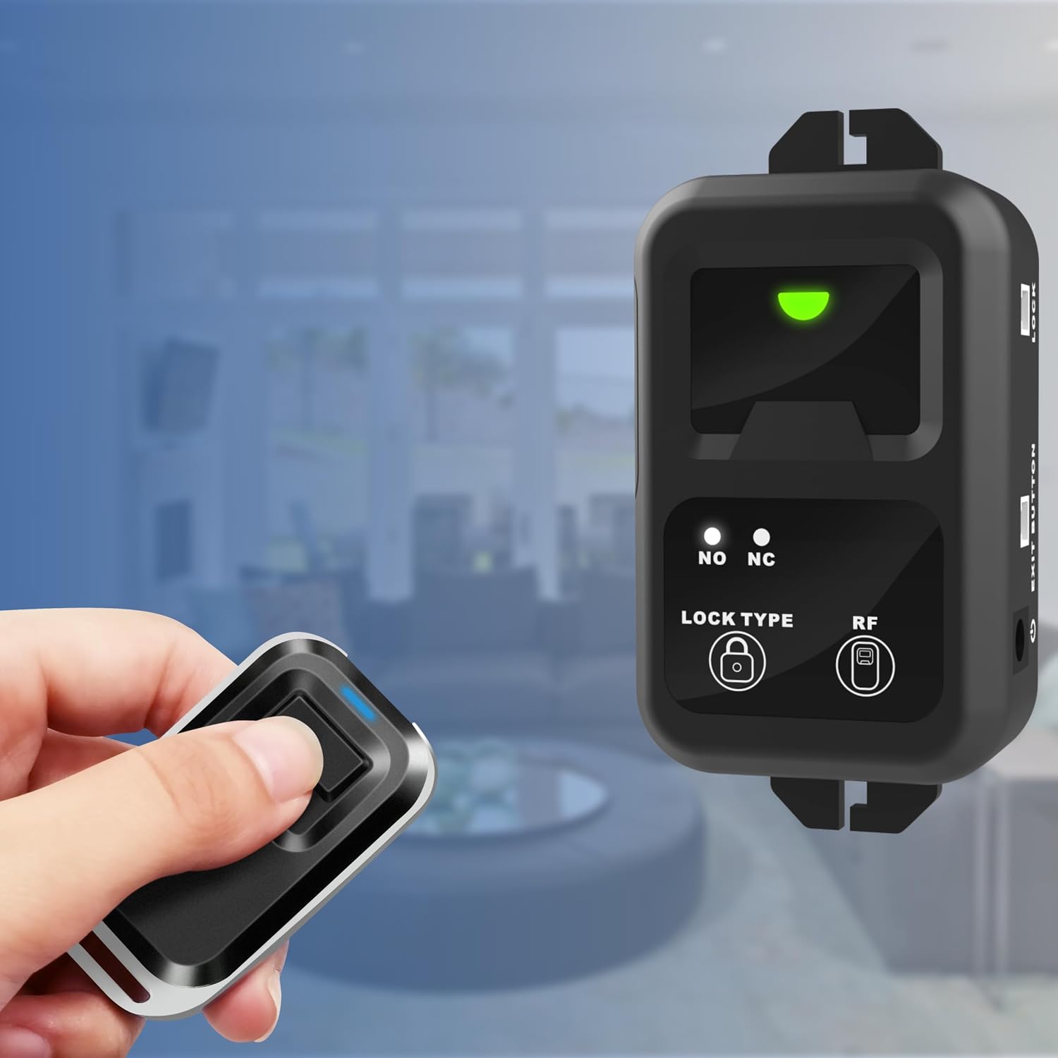 RF Wireless Remote Access Control with Electric Strike Door Lock | 12V Fail-Secure Striker for Retail Store