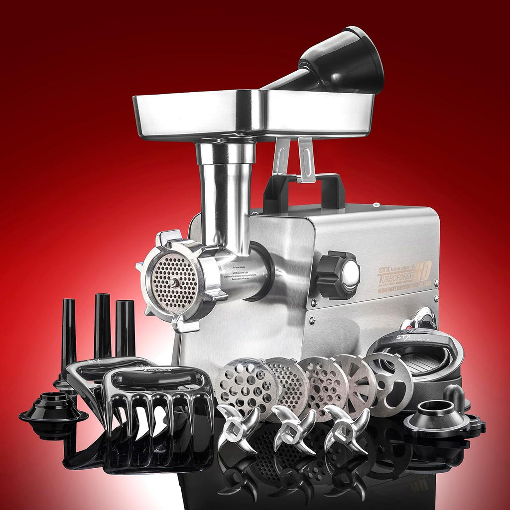 Turboforce HD (Heavy Duty) 3500 Series 5-in-1 Stainless Steel Electric Meat Grinder | Sausage Stuffer | Kubbe Maker |
