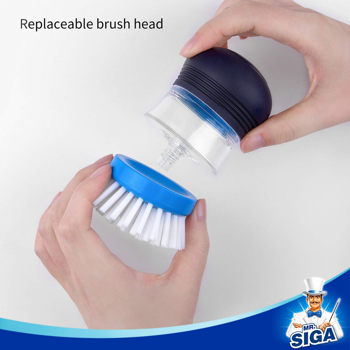 Soap Dispensing Palm Brush Refill, Pack of 4