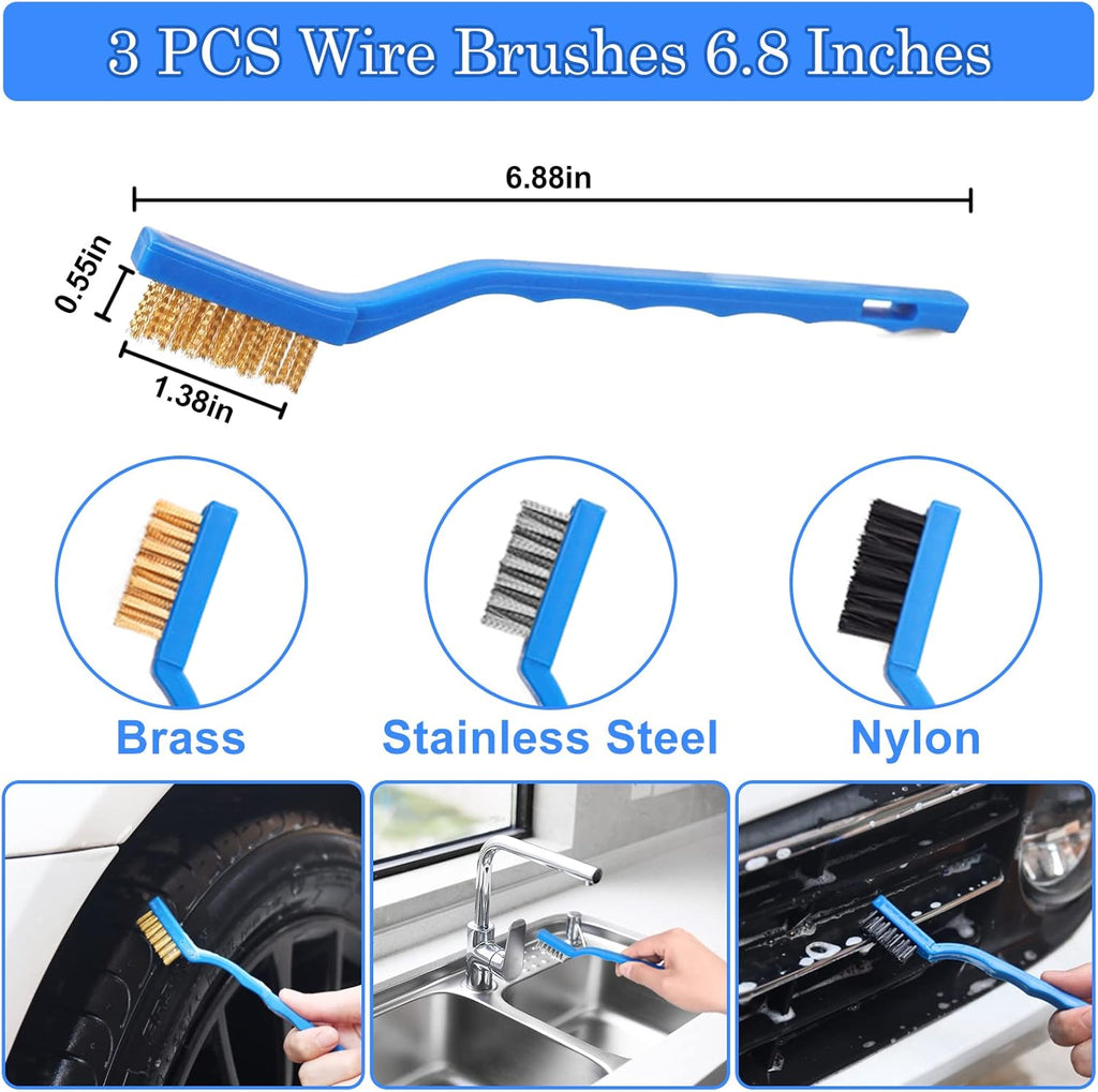27Pcs Car Detailing Kit, Car Cleaning Kit, Car Detailing Brush Set, Drill Brush Set, Car Detailing Brushes, Car Wash