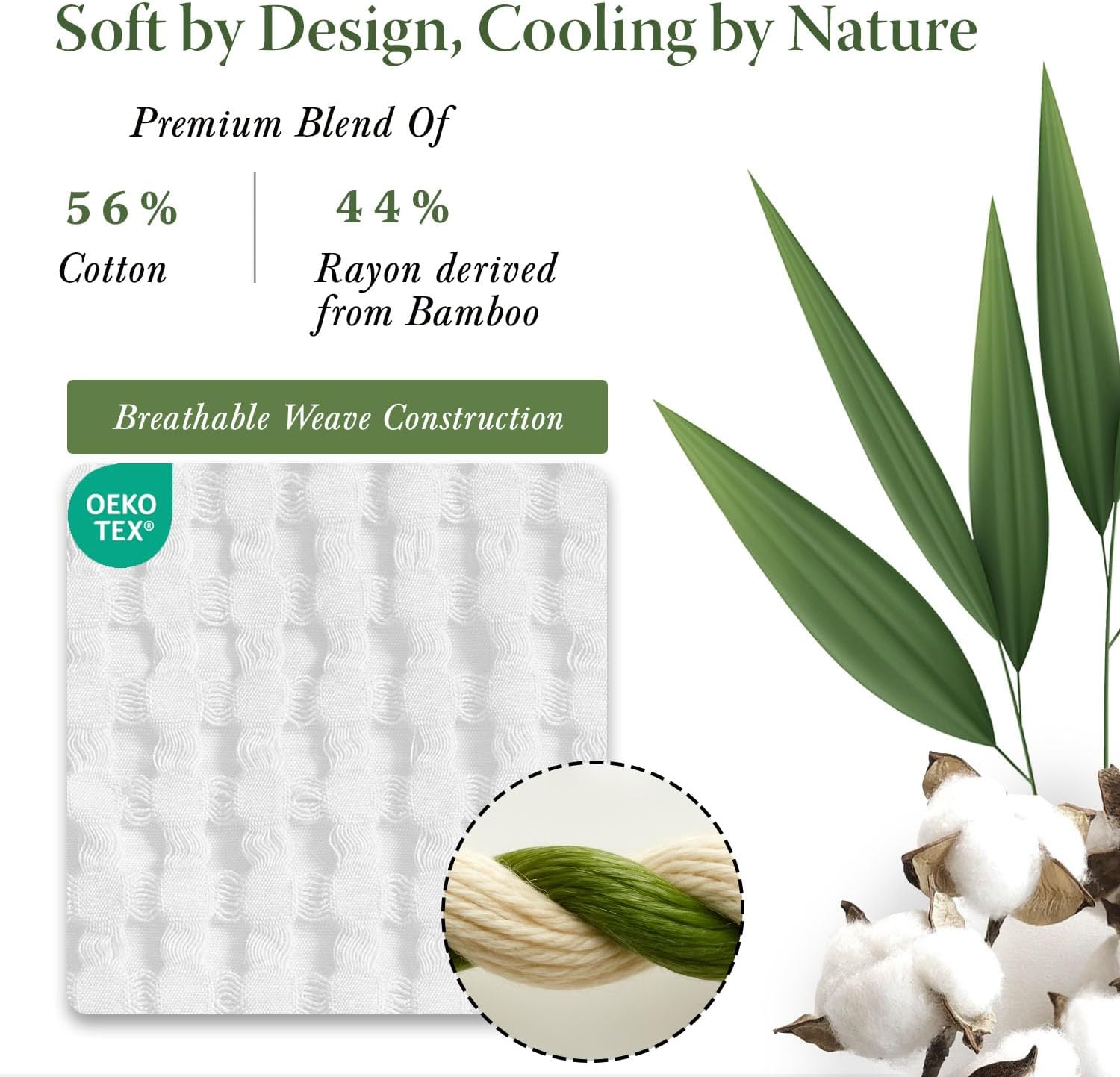 Cooling Waffle Baby Blanket | Made from Rayon Derived from Bamboo | Breathable Swaddle Blankets for Newborns | 41 x