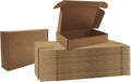 10x6x2 inch Shipping Boxes Bulk 25 Pack, Brown Corrugated Cardboard Mailers
