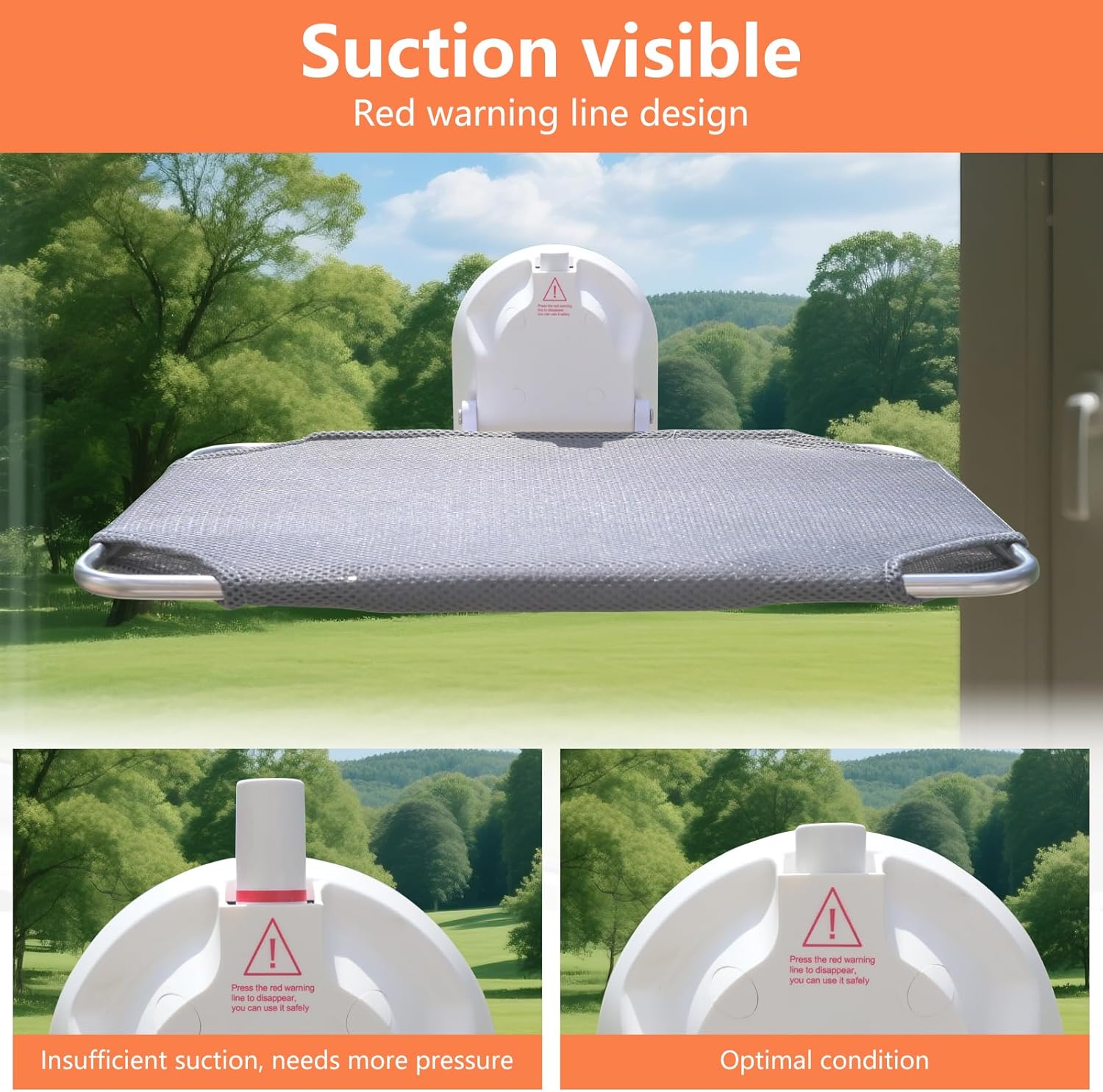 Cat Window Perch for Small Window,Cordless Cat Window Hammock,Cats Seat for Windowsill,Foldable Cat's Windows Bed for