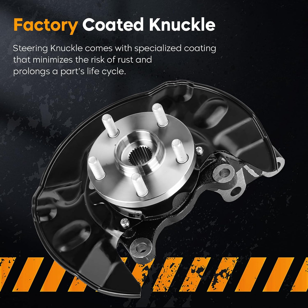 Front Right Steering Knuckle & Wheel Bearing Hub Assembly for Toyota Corolla Sedan 1.8L 2003 2004 2005 2006 2007 2008, Passenger Side, With ABS, Replace 698-388 698388 LK030