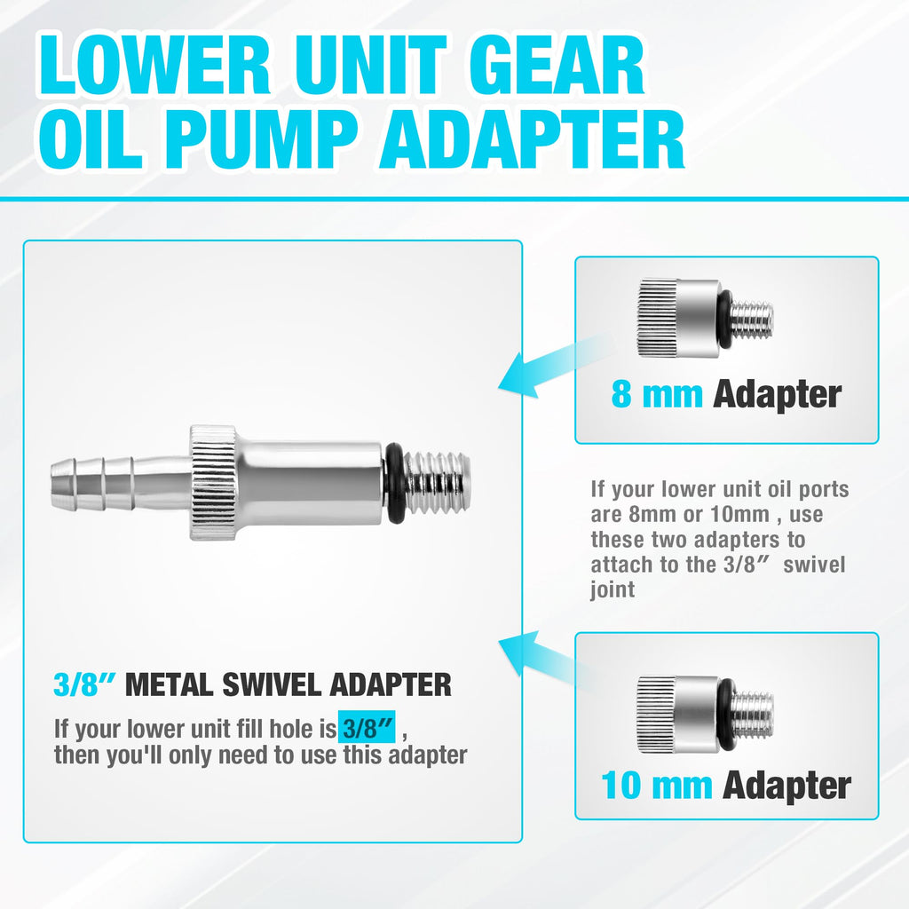 DURATECH Lower Unit Gear Oil Pump for Standard Quart Bottles