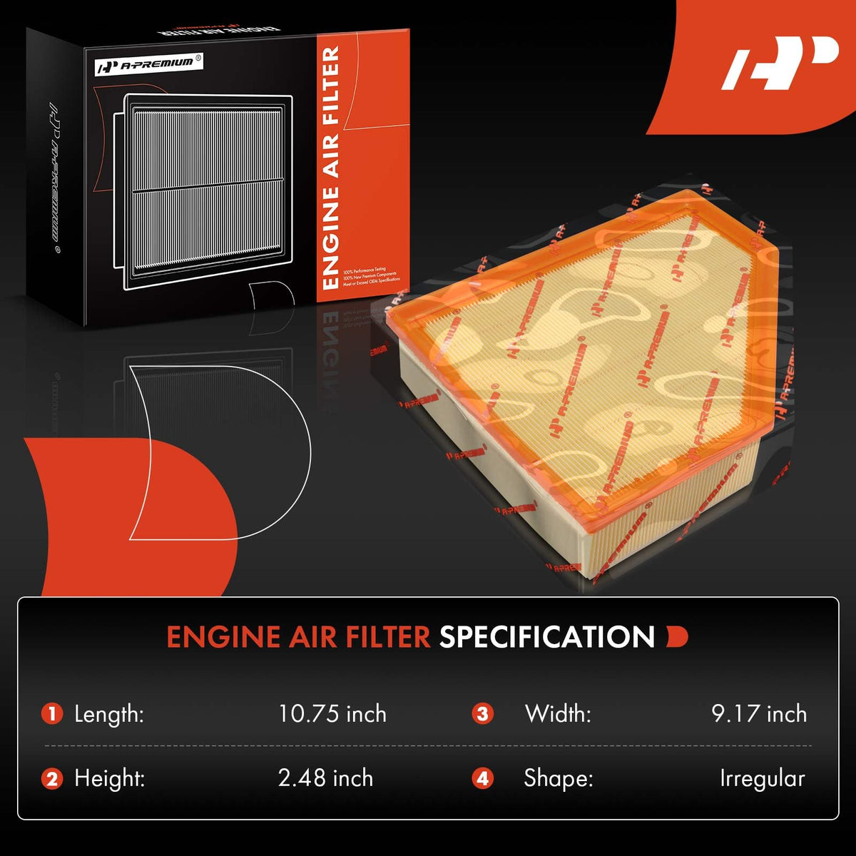 A-Premium 2-PC Engine Air Filter Compatible with Toyota & BMW