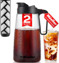 MUELLER HOME Cold Brew Coffee Maker, 64 oz Tritan Fortified Pitcher Pour Spout Handle Lid