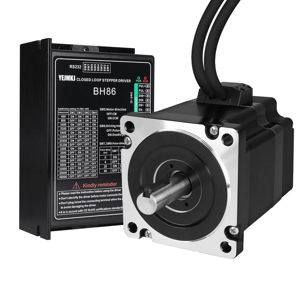 YEJMKJ Nema 34 Closed Loop Stepper Motor with Driver Kit 86-78mm 5.2Nm