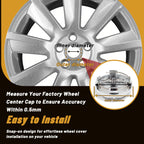 4Pcs 2.52in / 64mm Chrome Center Caps 2.2in ID Snap-On