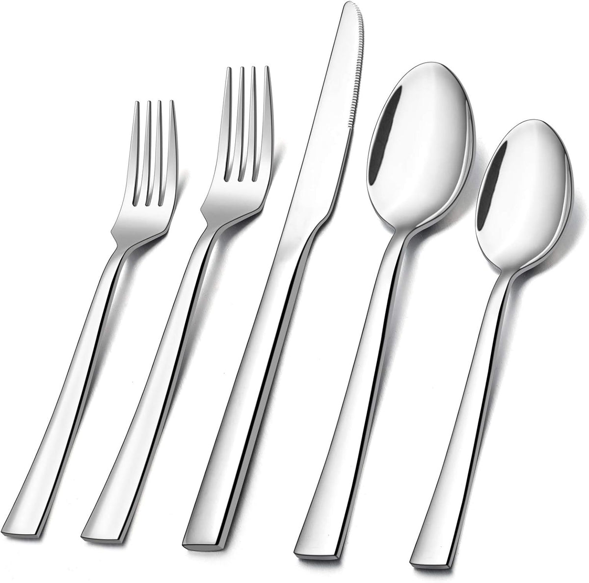 60-Piece Silverware Set, Stainless Steel Flatware Set for 12