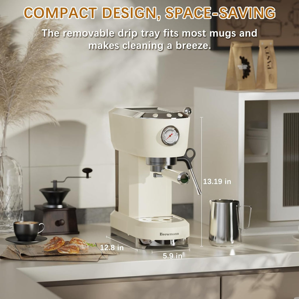 Espresso Machine 20 Bar, Latte and Cappuccino Machine with Steam Milk Frother, Fast Heating, Professional Espresso