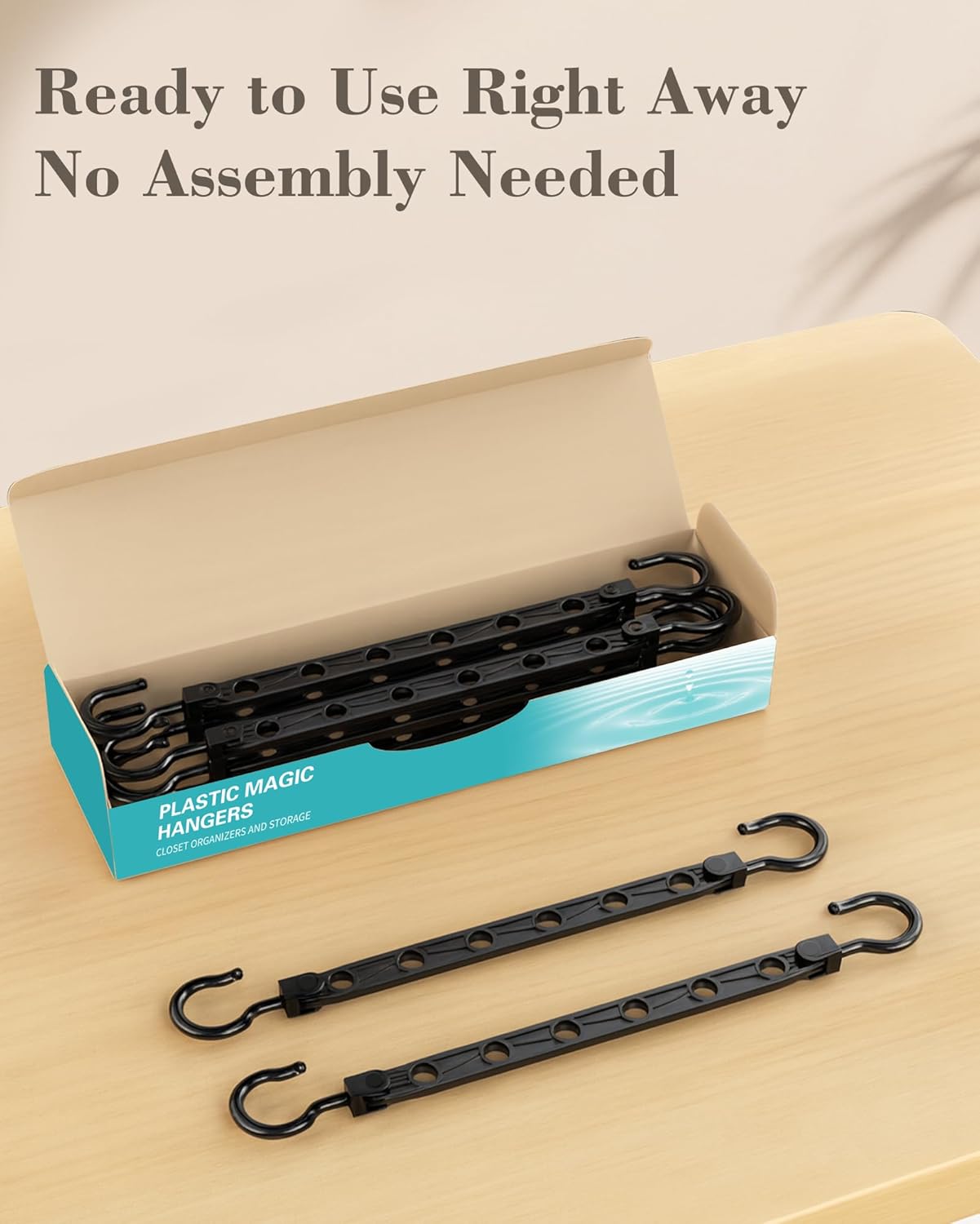 Space Saving Hangers for 48 Clothes, Reinforced Collapsible Hangers with 360° Swivel Hook, Hanger Hooks Space Saver