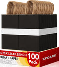 Black Paper Bags with Handles, 100Pcs 5.25x3.25x8.25'' Kraft Bags