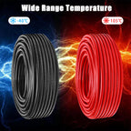 10 Gauge Battery Cable Copper Wire, 50FT Red + 50FT Black