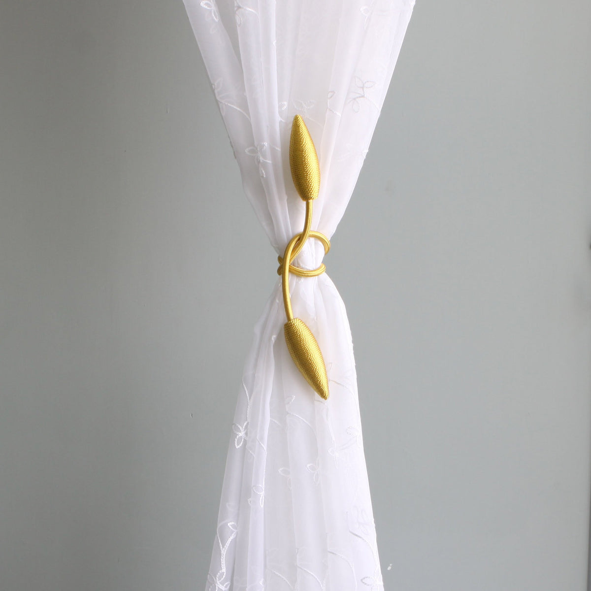 2-Pack Creative Curtain Tiebacks Random Modelling Curtain Holdbacks Eelicate Simple Type, Gold
