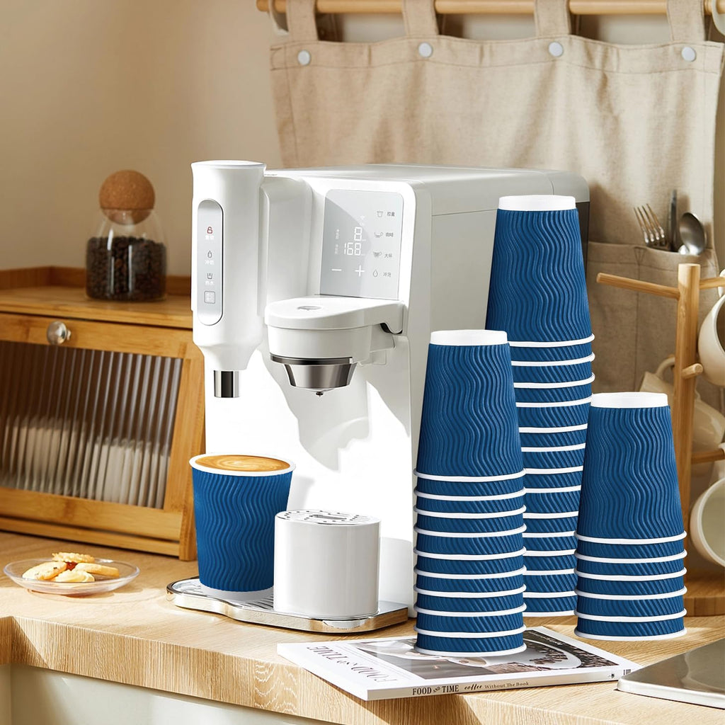 Coffee Cups with Lids 12 oz 50 Pack, Disposable To Go Cups with Lid
