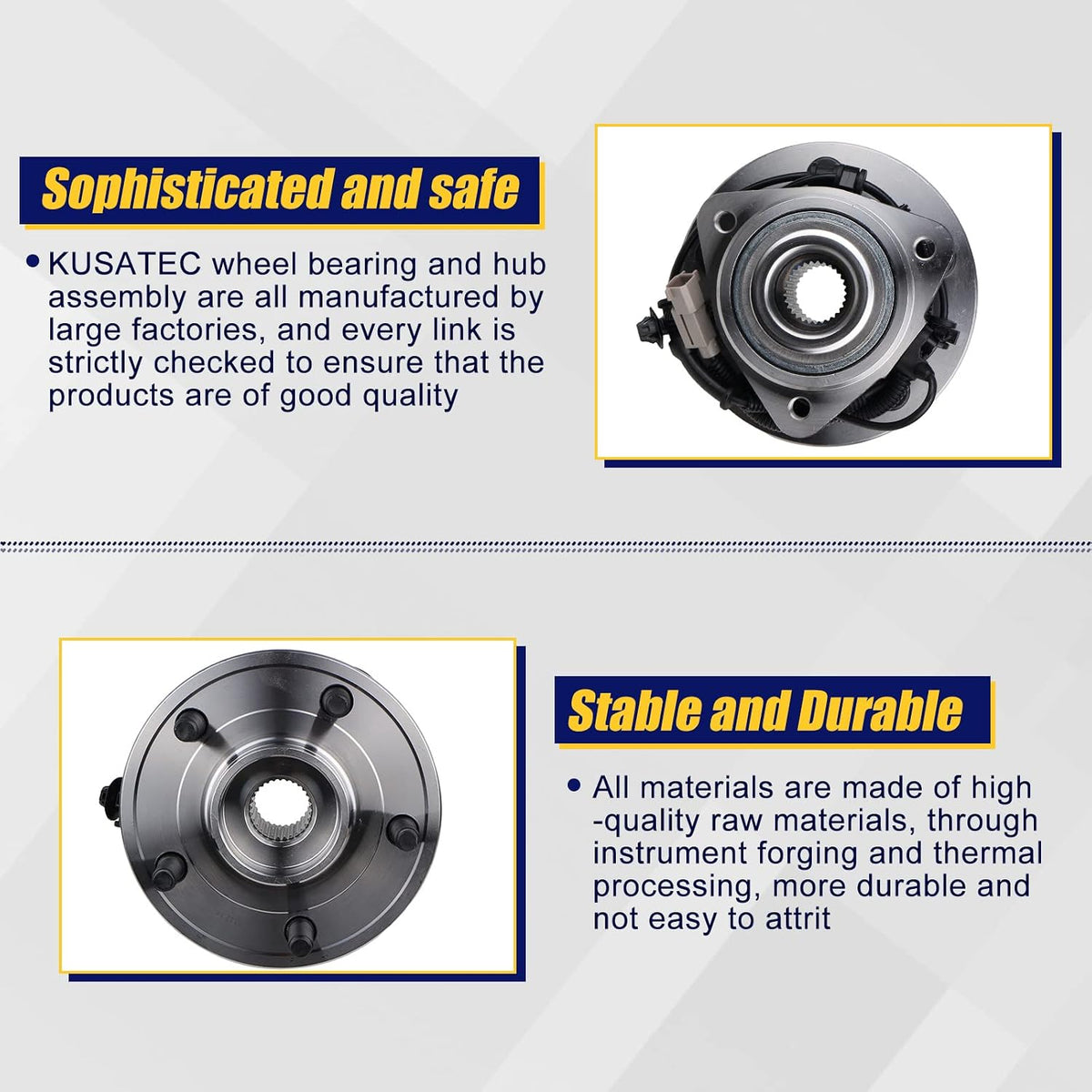 KUSATEC 513234 Front Wheel Bearing and Hub Assembly