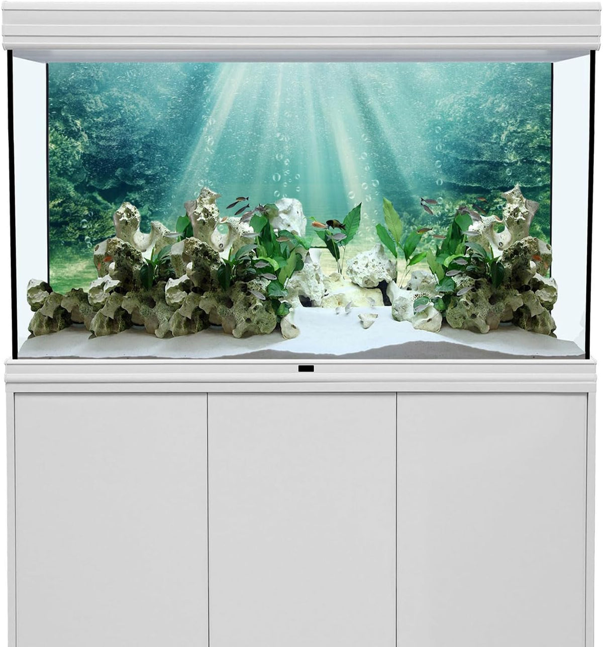 36x18 inches Aquarium Backdrop Underwater Ocean Floor Fish Tank Background