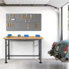 Heavy Duty Rolling Adjustable Height Workbench 42" x 20" for Garage