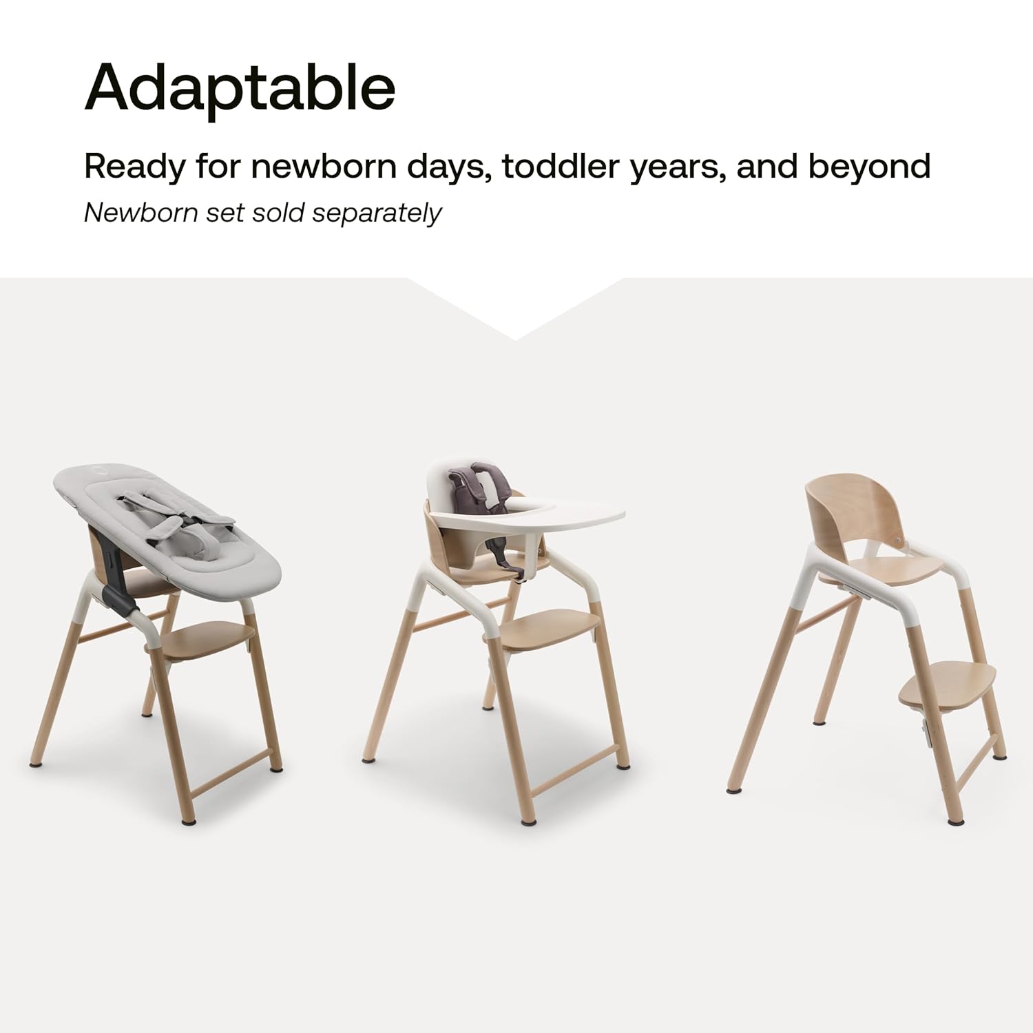 Giraffe Wooden Baby High Chair – Adjustable in 1 Second, Ergonomic Easy-Clean Highchair, Suitable from Birth (Newborn